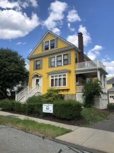 yellow-colored house
